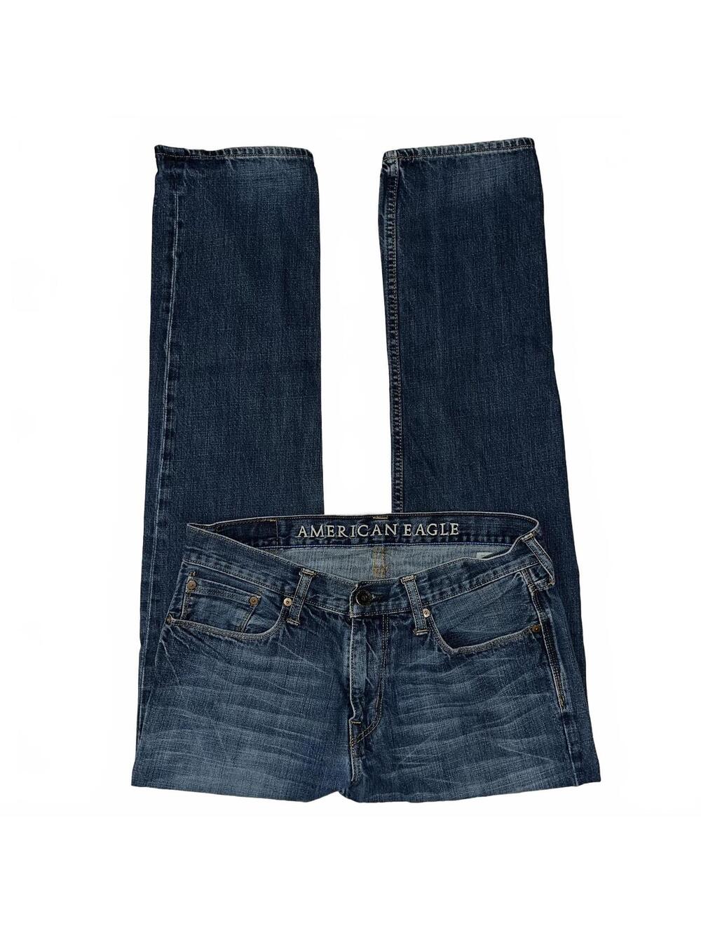 American Eagle Men’s Y2K Straight Leg Dark Wash Jeans 32x34